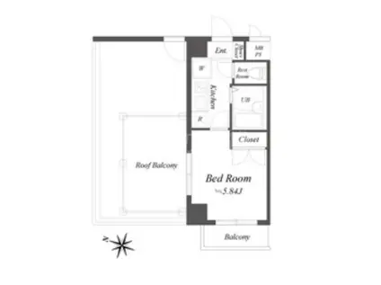 ニューシティアパートメンツ久が原(1K/5階)の間取り写真