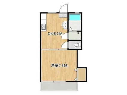 新南部ロイヤルハイツ(1DK/3階)の間取り写真