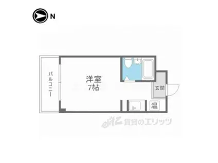 サンパレス布施(1K/6階)の間取り写真