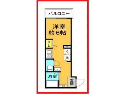 ＪＲ常磐線 亀有駅 徒歩10分 3階建 新築(ワンルーム/2階)の間取り写真