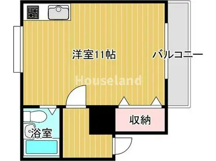 コスモ栄谷(ワンルーム/3階)の間取り写真