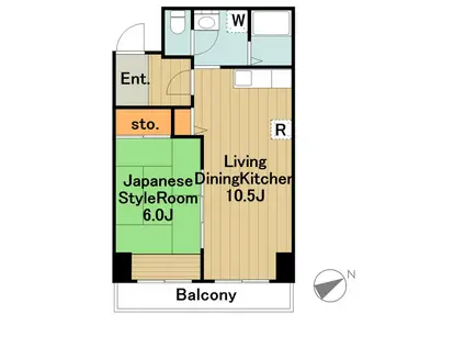 プラザ唐木田(1LDK/5階)の間取り写真
