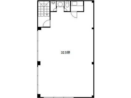 第3ベルビュー(1K/3階)の間取り写真