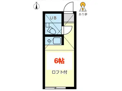 サンファースト妙蓮寺(ワンルーム/1階)の間取り写真