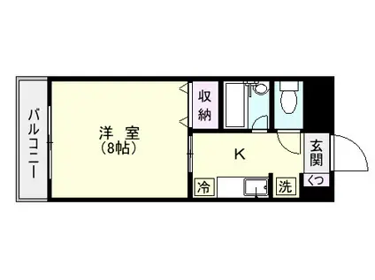 リードIN武之橋(1K/3階)の間取り写真