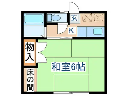 コーポ森(1K/2階)の間取り写真