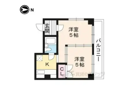 SAKIZO VILLA甘露町(2K/2階)の間取り写真