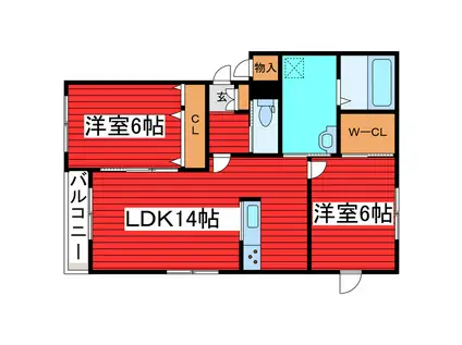 南18条西8丁目AP(2LDK/3階)の間取り写真