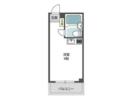 銀玉ハイツ(ワンルーム/5階)の間取り写真