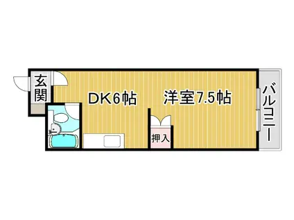 クローバーズマンション広和(1DK/4階)の間取り写真