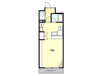 WILL80(ワンルーム/1階)の間取り写真