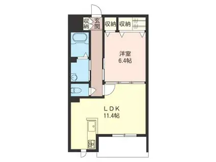 ラフェスタ桜ヶ丘(1LDK/1階)の間取り写真