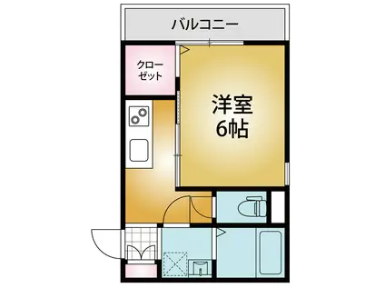 MINYL轟(1K/1階)の間取り写真