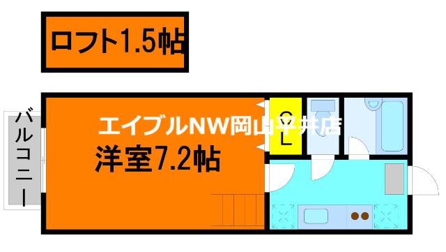コーポクレイン(1K/1階)の間取り写真
