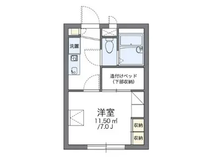 レオパレスメゾン ドゥ トロン(1K/1階)の間取り写真