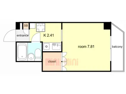 サンクラッソ阪急六甲駅前イースト(1K/5階)の間取り写真