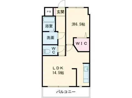 シャトレ平野(1LDK/5階)の間取り写真