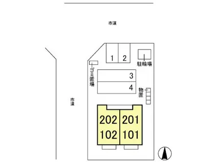 メゾン グラン・シャリオ(1LDK/1階)の間取り写真
