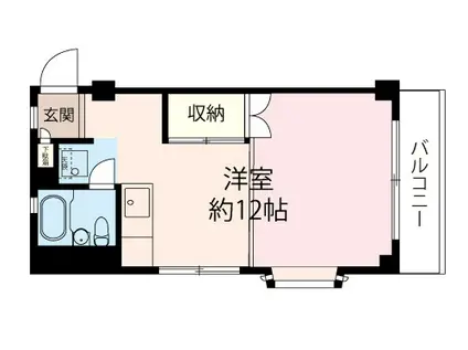 メゾン第2SFビル・ウダガワ(ワンルーム/3階)の間取り写真