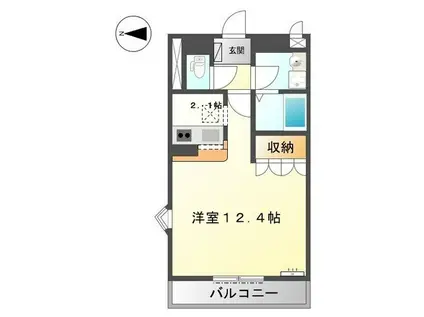 ルーチェ・レガーロ(ワンルーム/1階)の間取り写真