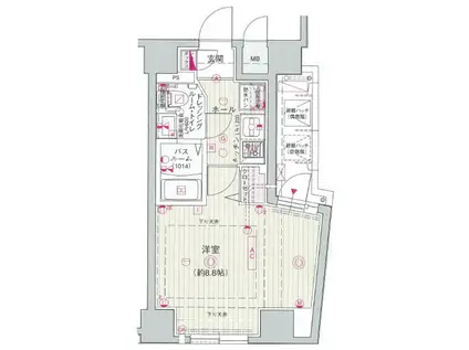 エステムプラザ名古屋・栄プレミアム(1K/10階)の間取り写真