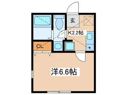 エクシア町田(1K/1階)の間取り写真