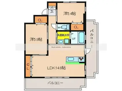 J・FEEL高千穂(2LDK/7階)の間取り写真