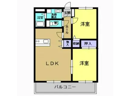 Y&Mファミーユ(2LDK/3階)の間取り写真