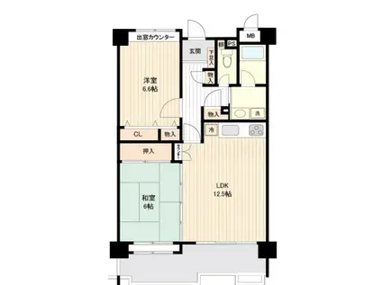 セリゼ雪が谷(2LDK/4階)の間取り写真