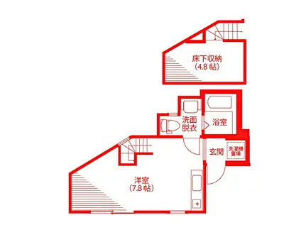 プチメゾン鶴見中央(ワンルーム/1階)の間取り写真