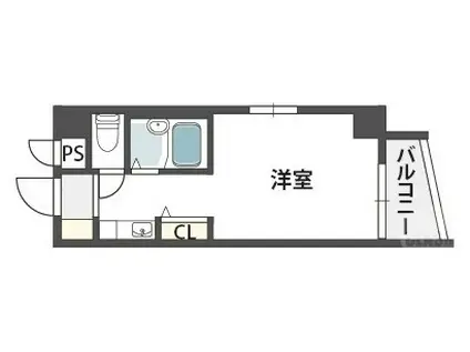 ラ・カサ・エフ(1K/3階)の間取り写真