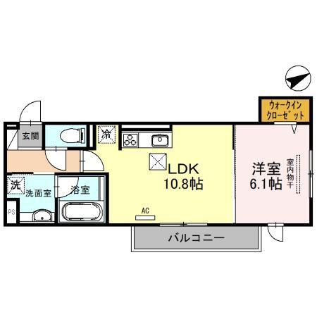 ASUKAIV(1LDK/1階)の間取り写真