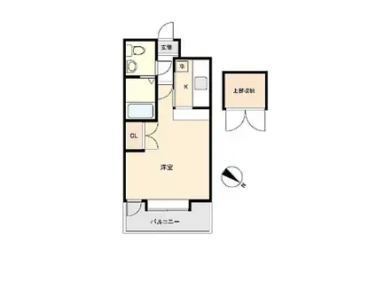 エステート・モア・薬院(1K/14階)の間取り写真