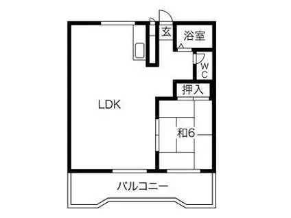Gフォータン18(1LDK/1階)の間取り写真