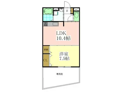 AIRE FRESCO(1LDK/1階)の間取り写真