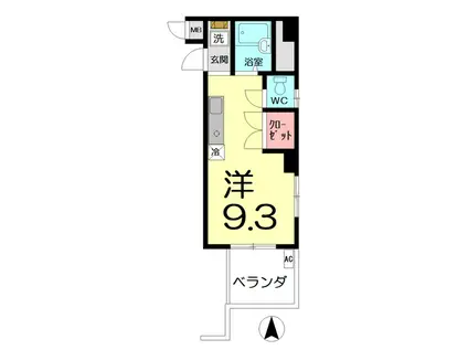 サンロイヤル大宮(ワンルーム/2階)の間取り写真