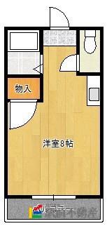 ウイング基山(ワンルーム/2階)の間取り写真