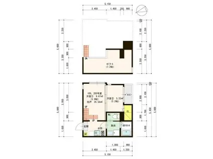 LINES STYLE(2K/2階)の間取り写真