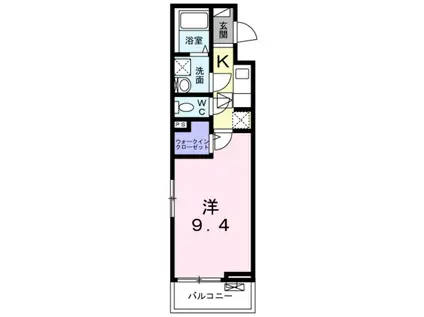グラン クラス(1K/1階)の間取り写真