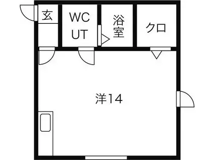 プラザ館中央1-3(ワンルーム/2階)の間取り写真