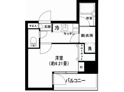 ドルチェ池袋ノース弐番館NC(1K/4階)の間取り写真