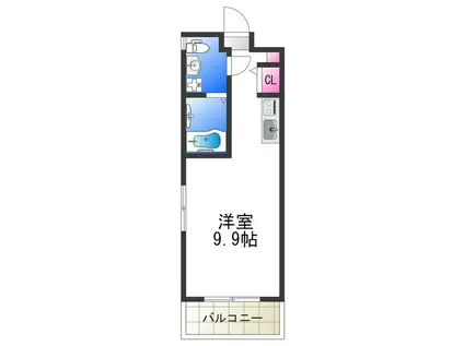 マーヴェリック堺東(ワンルーム/3階)の間取り写真