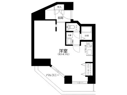 ユニハイツ池田山(ワンルーム/7階)の間取り写真