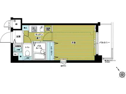 フェニックス・エルミタージュ(1K/5階)の間取り写真