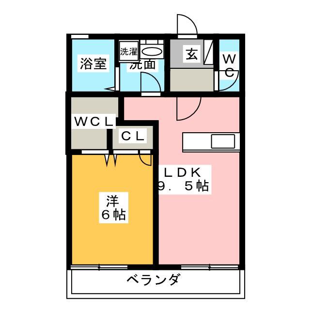 MAISON OGINO(1LDK/1階)の間取り写真