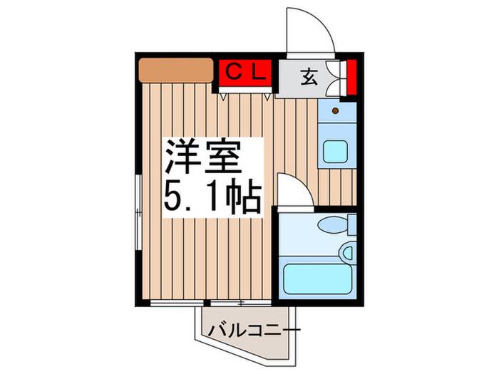 CIELBLEU並木(ワンルーム/5階)の間取り写真