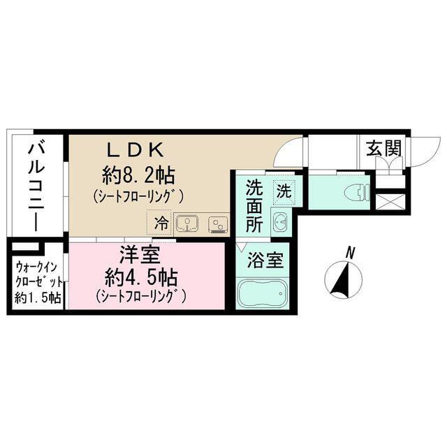 パークモクシス上石神井(1LDK/2階)の間取り写真