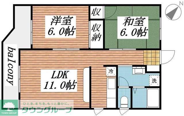 ジョリメゾン(2LDK/2階)の間取り写真