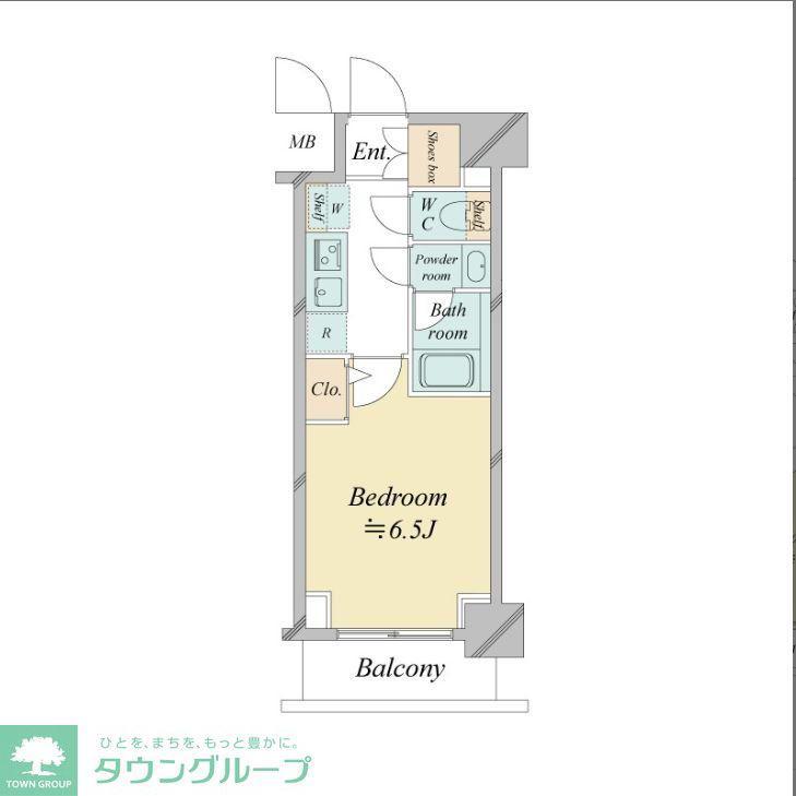 ドゥーエ新横浜(1K/11階)の間取り写真