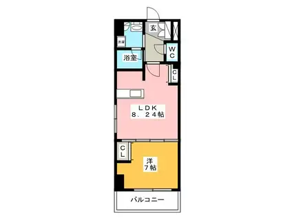 ライトテラス押上(1LDK/2階)の間取り写真